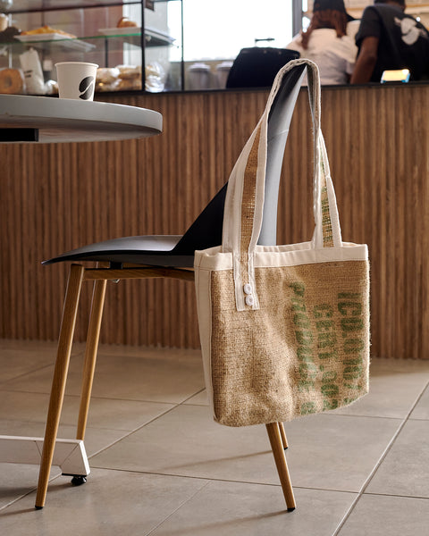 Hand Crafted Hessian Coffee Sack Tote Bag