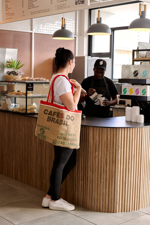 Hand Crafted Hessian Coffee Sack Tote Bag